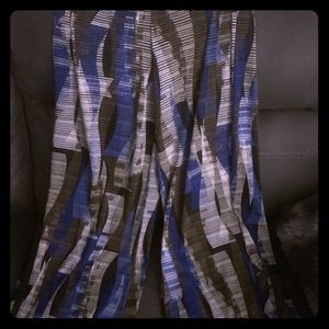 Patterned Palazzo pants blue black and browns